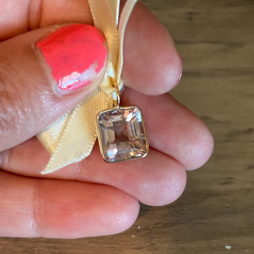 14k Gold and Amethyst Charm